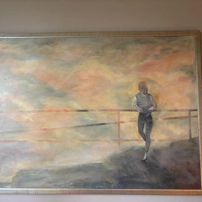 'Fog Figure' Framed Oil Painting by James J. Gleeson
