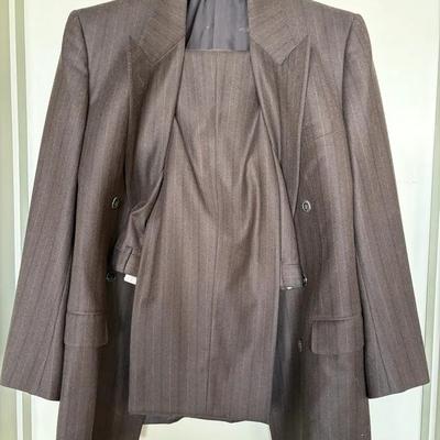 Belvest Double-Breasted Wool and Cashmere Suit, Made in Italy
