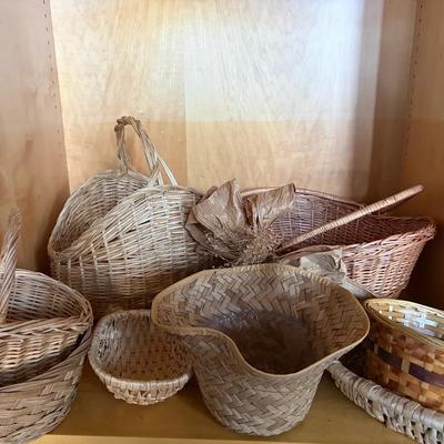 Woven Baskets in Various Styles and Sizes