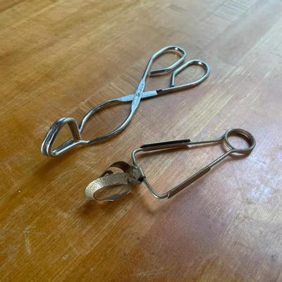 Two Metal Kitchen Utensils, Including Ice or Food Tongs