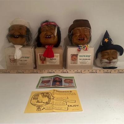 Several Vintage ‘Laffun Head’ Battery-Operated Animated Props by Bibi Products Co., Inc.