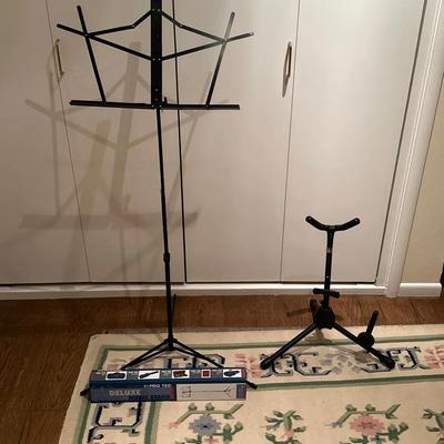 Pro Tec Deluxe Music Stand and Instrument Stand Set