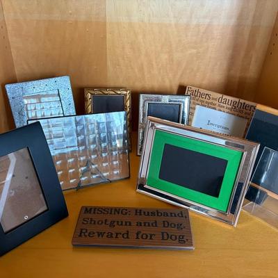 Eclectic Picture Frames and Decorative Sign