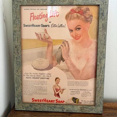 Framed SweetHeart Soap Advertisement Print