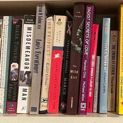 Fiction and Non-Fiction Books on Shelves