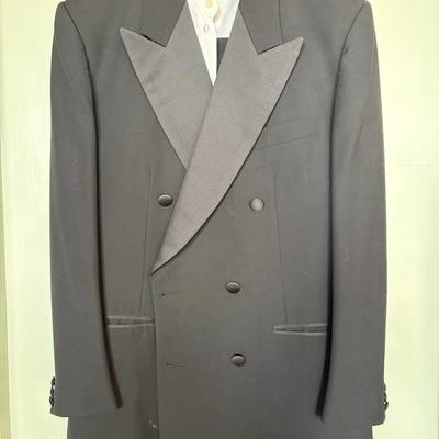 Belvest Italian-Made Black Tuxedo and Dress Shirt Set