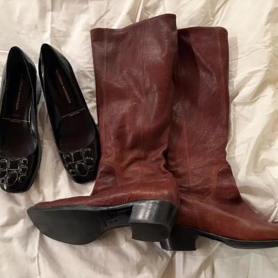 Italian-Made Leather Boots and Patent Leather Heels