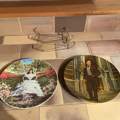 Two Decorative Collector Plates Featuring Painted Scenes