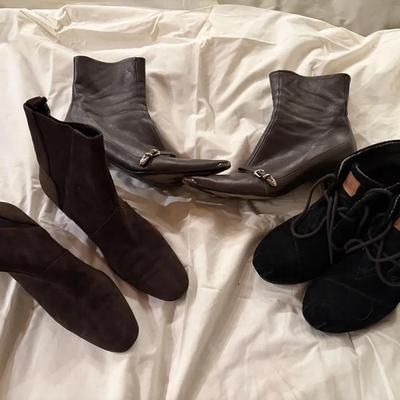 Ankle Boots Including Toms, Robert Clergerie, and Leather Heeled Boots