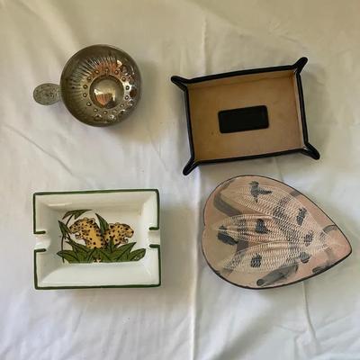 Decorative Items Including Borghi Ashtray and Pinel & Pinel Tray