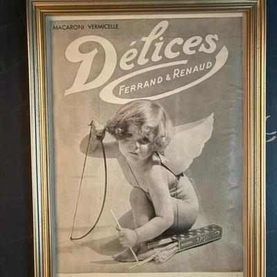 Framed Ferrand & Renaud ‘Delices’ Advertising Print
