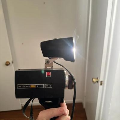 Polaroid Instamatic M18 Movie Camera with Attached Flash Unit