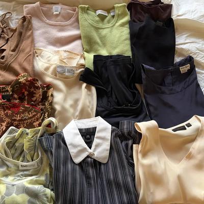 Women’s Tops Including Silk, Cashmere, and Cotton by Various Designers