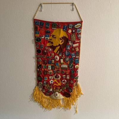 Large Soviet (USSR) Enamel Pin & Medal Banner Collection
