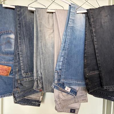 Designer Men’s Jeans by Levi’s, Kenneth Cole, Adriano Goldschmied, and Others