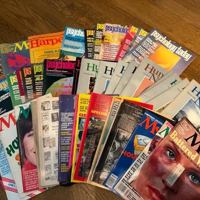 Vintage Magazines Including ‘Ms.’, ‘Psychology Today’, and ‘Human Nature’