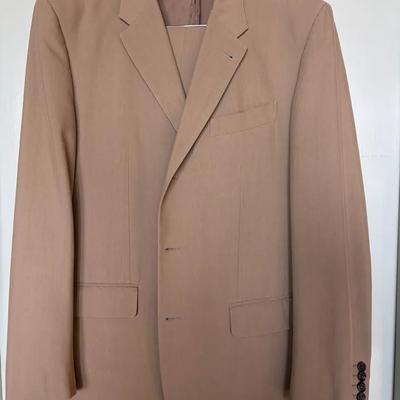Men’s Calvin Klein Tan Suit with Jacket and Matching Pants
