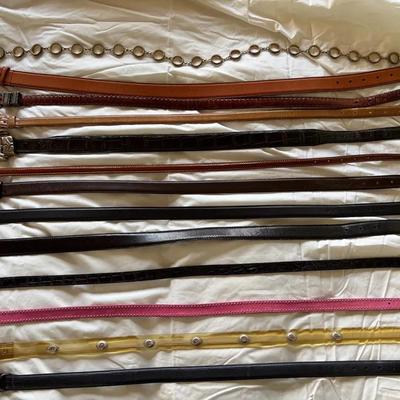 Designer and Branded Belts, Including Prada and Calvin Klein