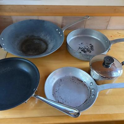 Various Pans from All Clad and Other Brands