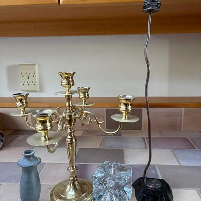 Candleholders, Including Baldwin Brass Candelabra