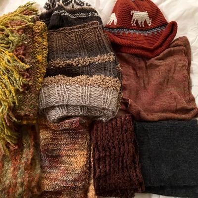 Knitted and Crocheted Scarves and Hats
