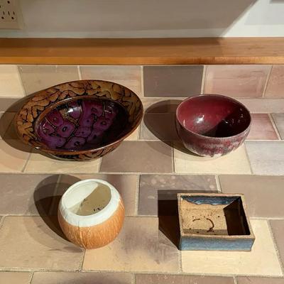 Ceramic Bowls and Vessels with Varied Glazes