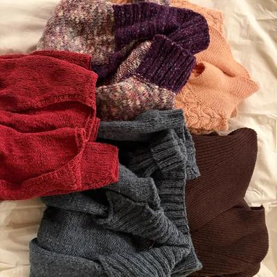 Knitted Sweaters in Various Styles and Colors