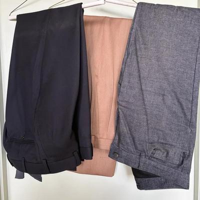 Three Pairs of Men’s Pants: Alfred Dunhill, Saks Fifth Avenue, and Theory