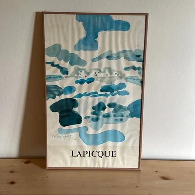 1973 Charles Lapicque Signed Print with Abstract Design