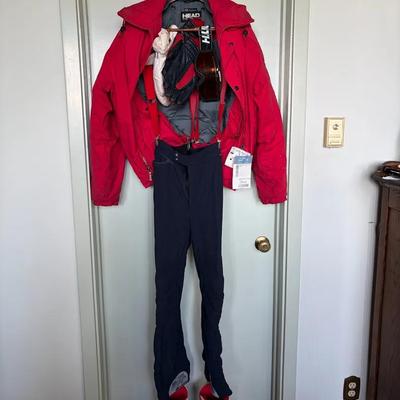 Complete Ski Outfit with Head Jacket, SERAC Pants, Smith Goggles, Gloves, and Raichle Boots