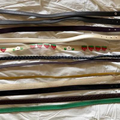 Leather and Fabric Belts Featuring Emporio Armani and Other Brands