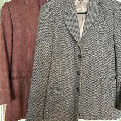 Two Men’s Wool Blazers by Giorgio Armani and Wilkes Bashford