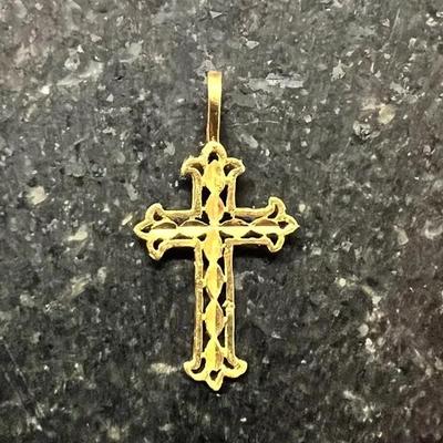 14k Gold Cross .38g Total