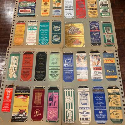 Vintage Oklahoma 1930s-1950s  Matchbook Covers