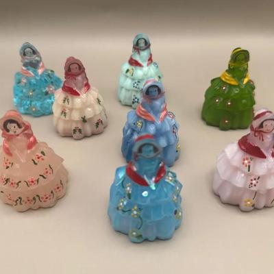 Vintage Boyd’s Art Glass - Nancy Dolls Set Of 8