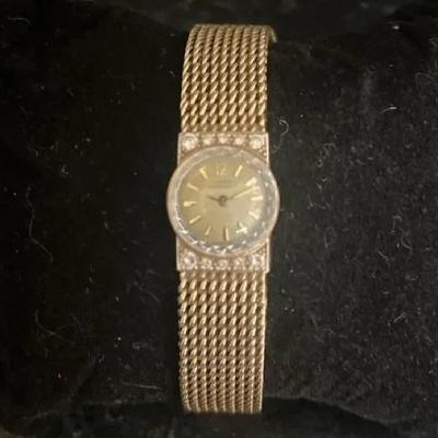 14k Gold and Diamond Ladies Watch 32.62g Gerard Perregaux