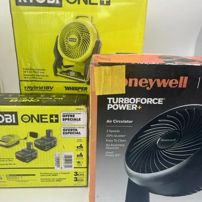 Ryobi 18v Kit, Honeywell Fan, Ryobi Fan