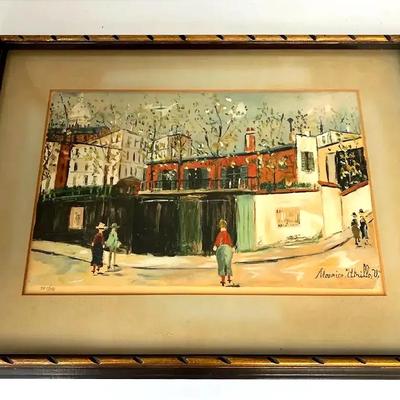 Maurice Utrillo Art Print Number 545 Out Of 970 Signed And Framed Sur La Route De Village