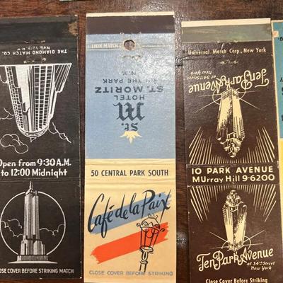 York Collection 1930s – 1950s Vintage Matchbook New York Collection