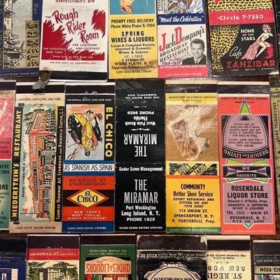 New York Vintage 1930s-50s Matchbook Covers