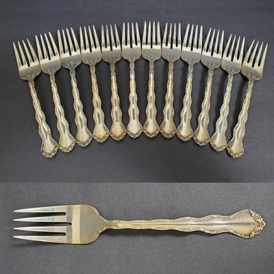 Sterling Silver Reed & Barton “Tara” Salad Forks (12)