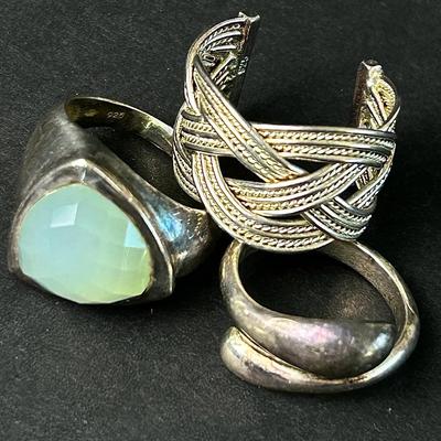 Sterling Silver Rings (3) - Size 7.5 