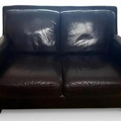Leather Loveseat - 58x36x37"