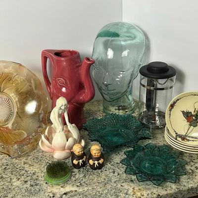 Vintage Invento Elephant Pitcher, Depression Glass & More 