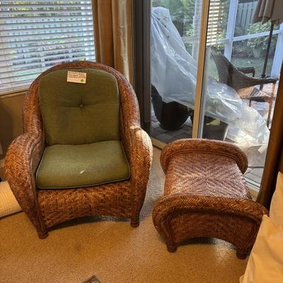 Sale Photo Thumbnail #9: Pottery Barn Malabar Chair and ottoman