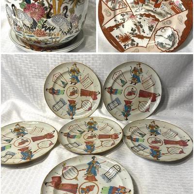 Chinese Famille Rose “Wu Shuang” Plates & More