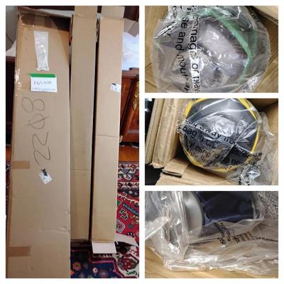 Three Patio Umbrellas & Two Bases