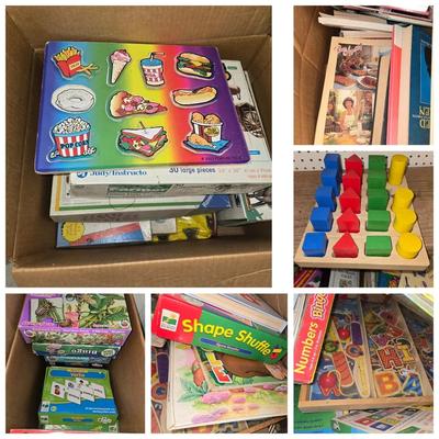 Mystery Lot Of Children's Books & Puzzles