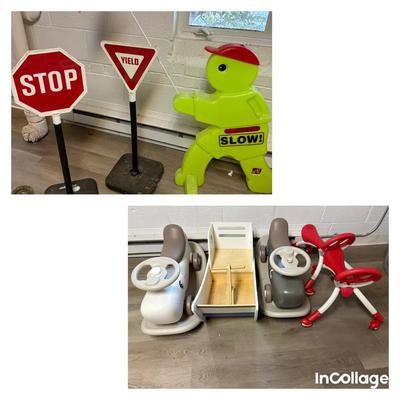 Toddler Rock/Ride On Toys & Caution Signs 