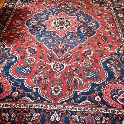 Vintage Persian Hand Knotted Area Rug 8.7x11.10